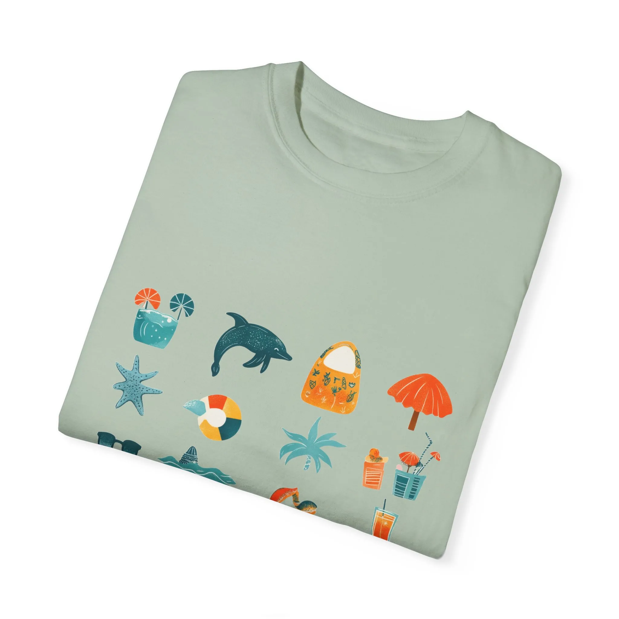Tropical Vibes Unisex Garment-Dyed T-Shirt | Beach Life Design - Image 18