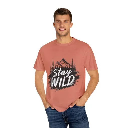 Stay Wild Unisex Garment-Dyed T-Shirt for Adventure Lovers - Image 11