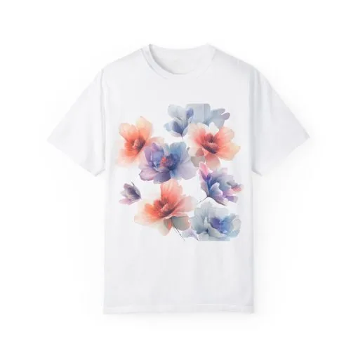 Floral Print Unisex T-Shirt - Perfect for Spring and Casual Occasions - Image 2