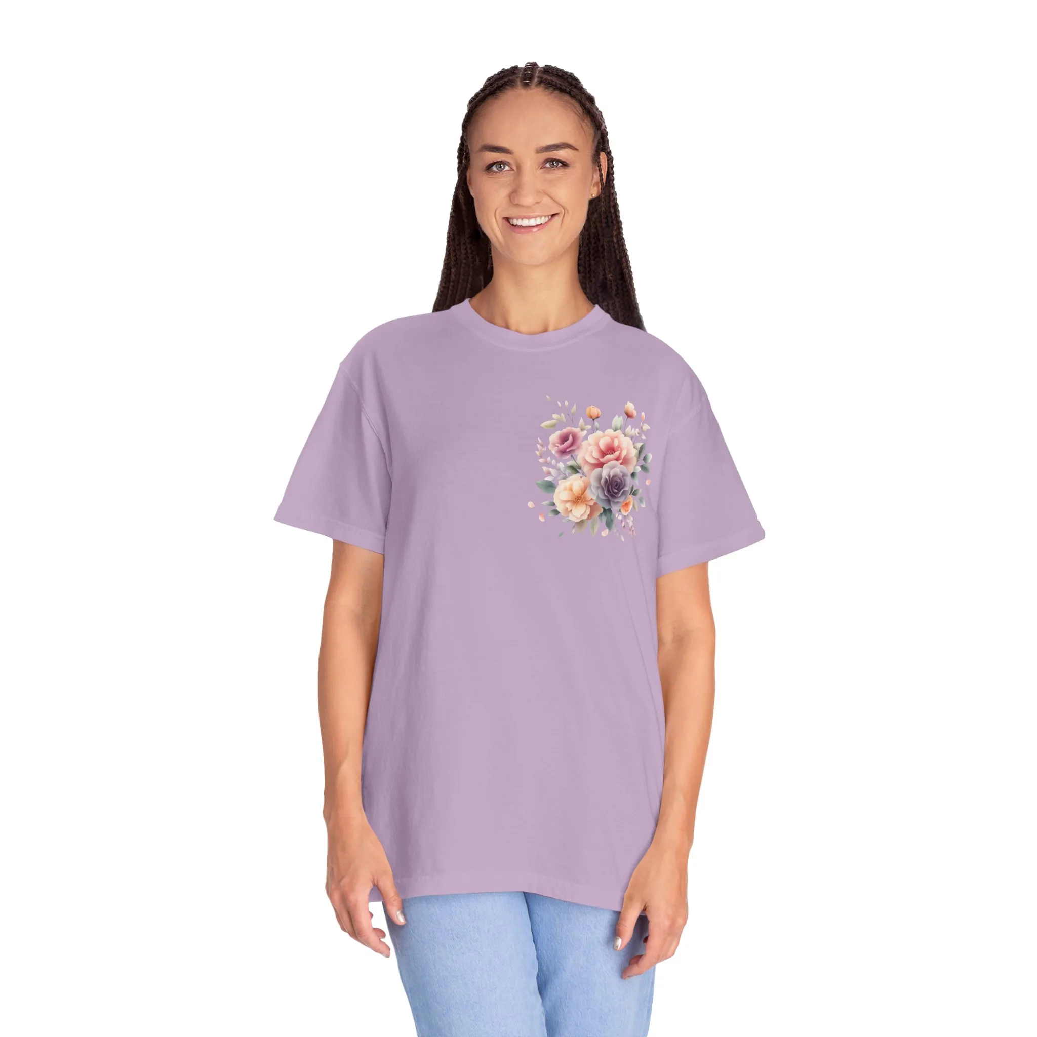 Floral Unisex Garment-Dyed T-shirt - Soft Summer Vibes - Image 35