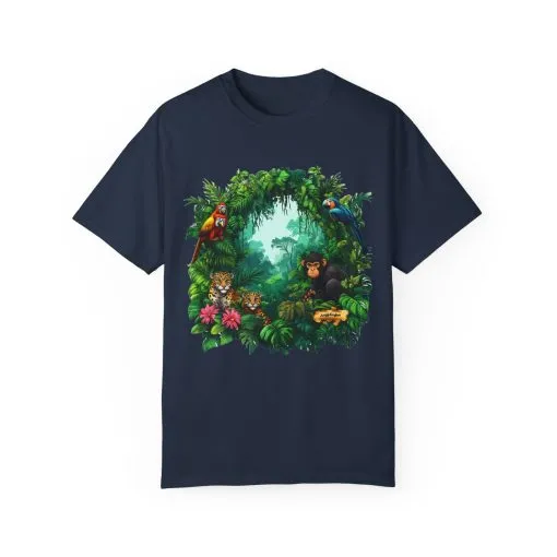 Tropical Jungle Animal T-Shirt | Unisex Garment-Dyed Tee for Nature Lovers - Image 17