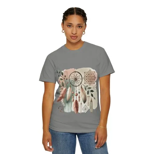 Dreamcatcher Boho T-Shirt | Unisex Garment-Dyed Tee for Spiritual Vibes - Image 31