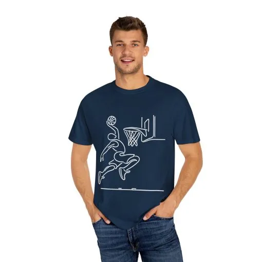 Unisex Basketball Outline T-shirt - Sporty Graphic Tee for Athletes - Image 19