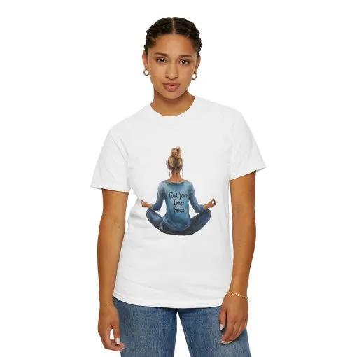 Find Your Inner Peace Unisex Garment-Dyed T-Shirt - Image 3