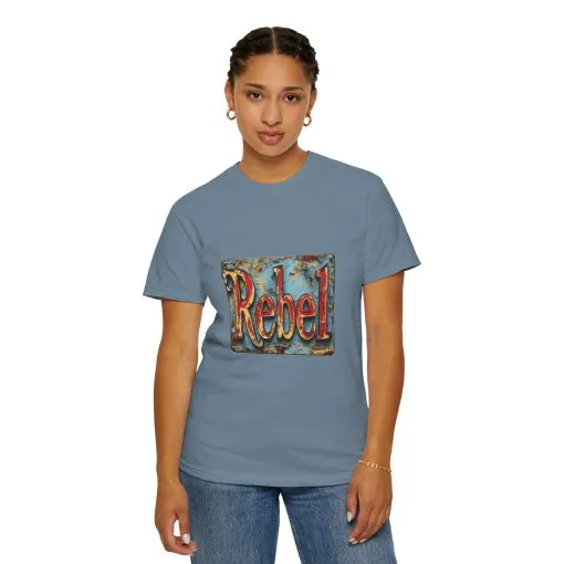 Rebel Unisex Garment-Dyed T-Shirt - Vintage Style Graphic Tee - Image 40
