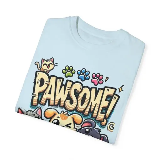 Pawsome Garment-Dyed T-Shirt for Animal Lovers - Image 42