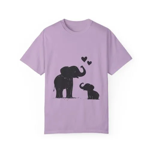 Heartwarming Elephant Love Unisex T-Shirt - Image 2