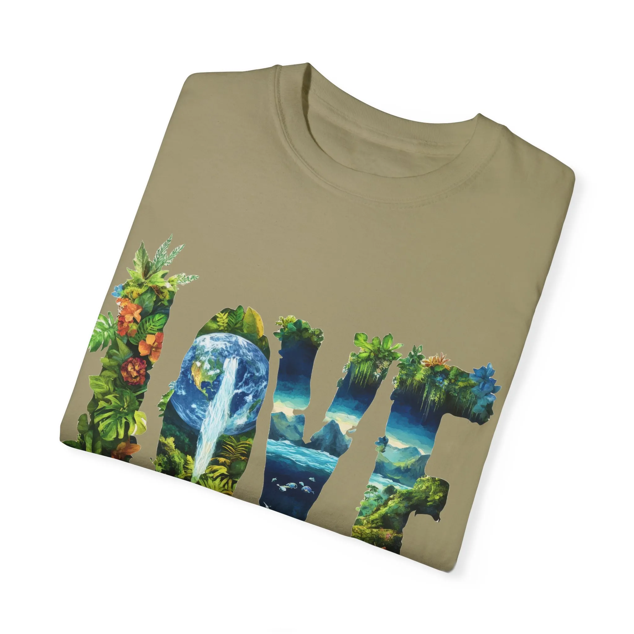 Garment-Dyed Love T-Shirt | Nature-Inspired Unisex Tee - Image 10
