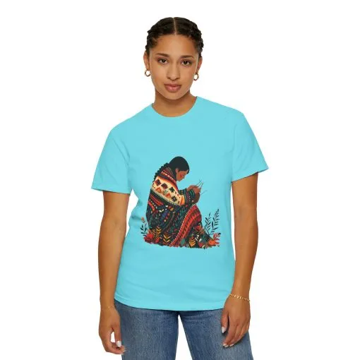 Cultural Heritage Unisex Garment-Dyed T-Shirt - Artisan Design - Image 23