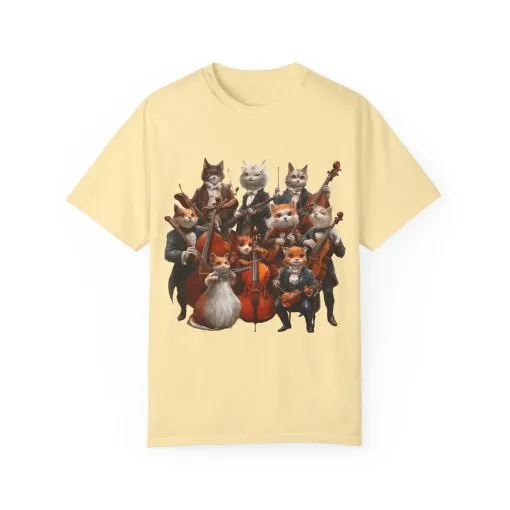 Whimsical Cat Orchestra Unisex T-Shirt - Perfect Gift for Animal Lovers