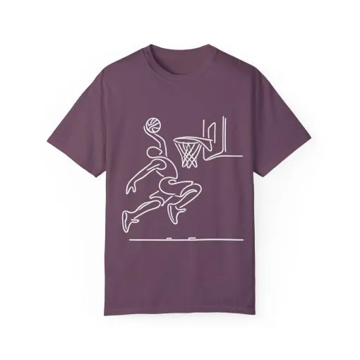 Unisex Basketball Outline T-shirt - Sporty Graphic Tee for Athletes - Image 29