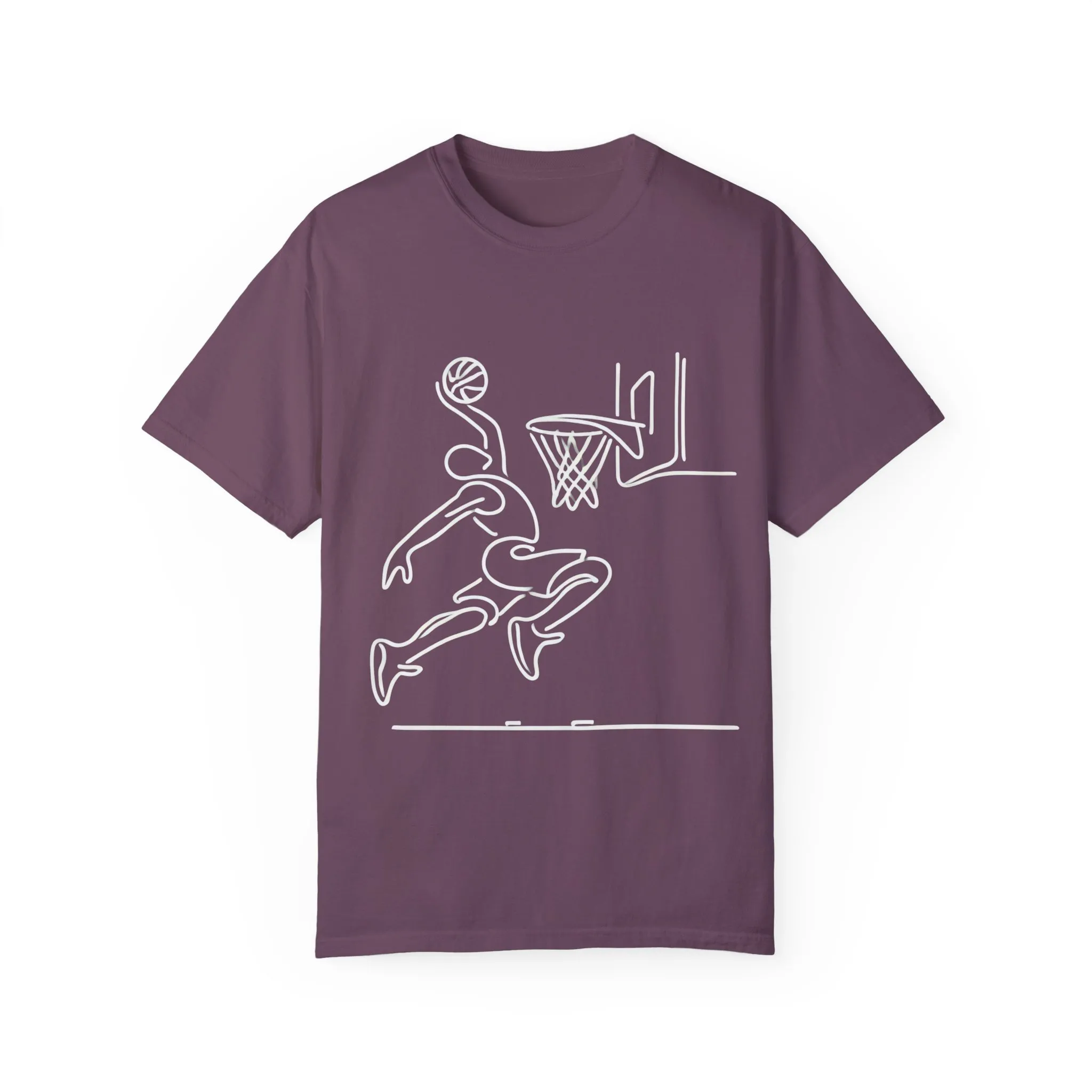 Unisex Basketball Outline T-shirt - Sporty Graphic Tee for Athletes - Image 29