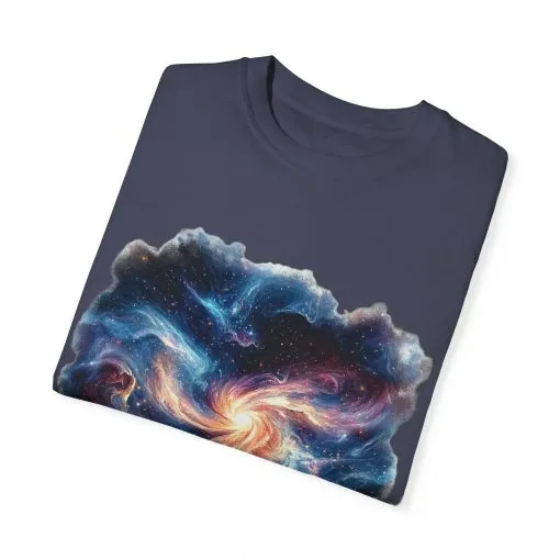 Cosmic Swirl Unisex Garment-Dyed T-Shirt - Perfect for Dreamers and Star Gazers - Image 18