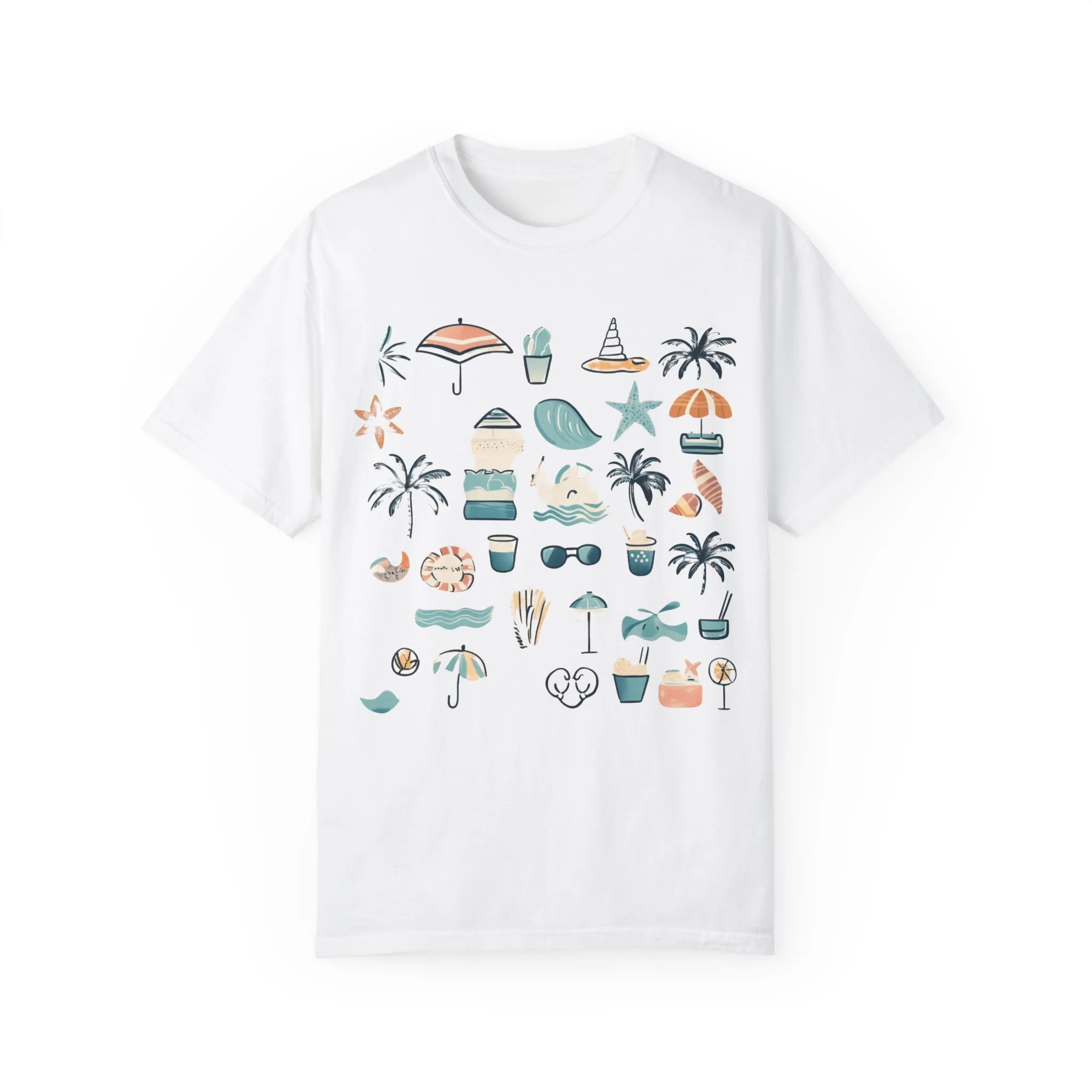 Beach Vibes Unisex Garment-Dyed T-Shirt | Summer Fun Graphic Tee - Image 5