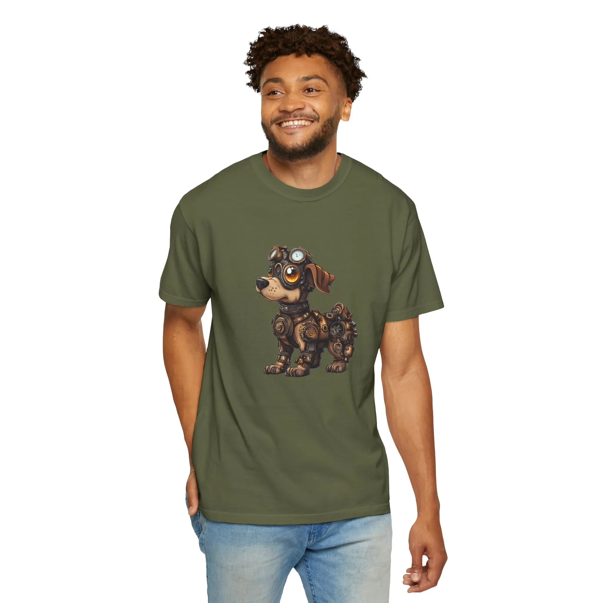 Steampunk Dog T-Shirt | Unisex Garment-Dyed Tee for Animal Lovers - Image 28