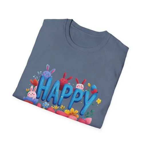 Easter Joy Unisex Softstyle T-Shirt - Spring Floral Design - Image 33