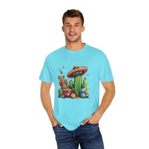 Vibrant Cactus Fiesta T-Shirt - Unisex Garment-Dyed Tee for Summer Celebrations - Image 39