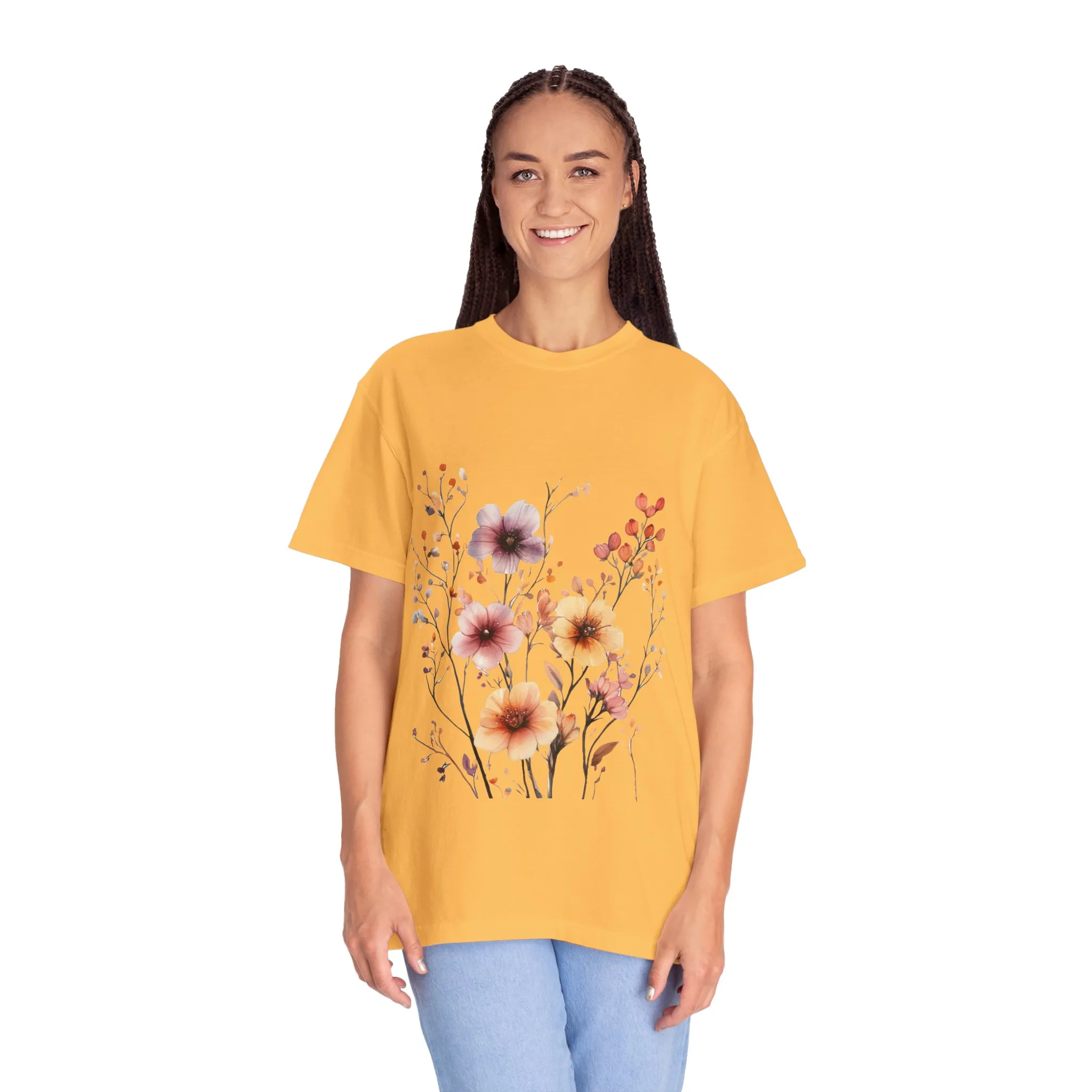 Floral Garden Unisex Garment-Dyed T-Shirt - Perfect for Spring and Casual Wear - Image 19