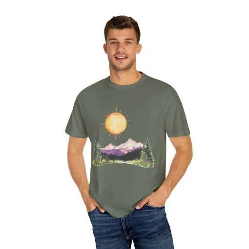 Sunrise Mountain Unisex T-shirt - Nature Lovers Tee - Image 19