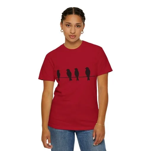 Minimalist Bird Silhouette Unisex T-Shirt - Image 4