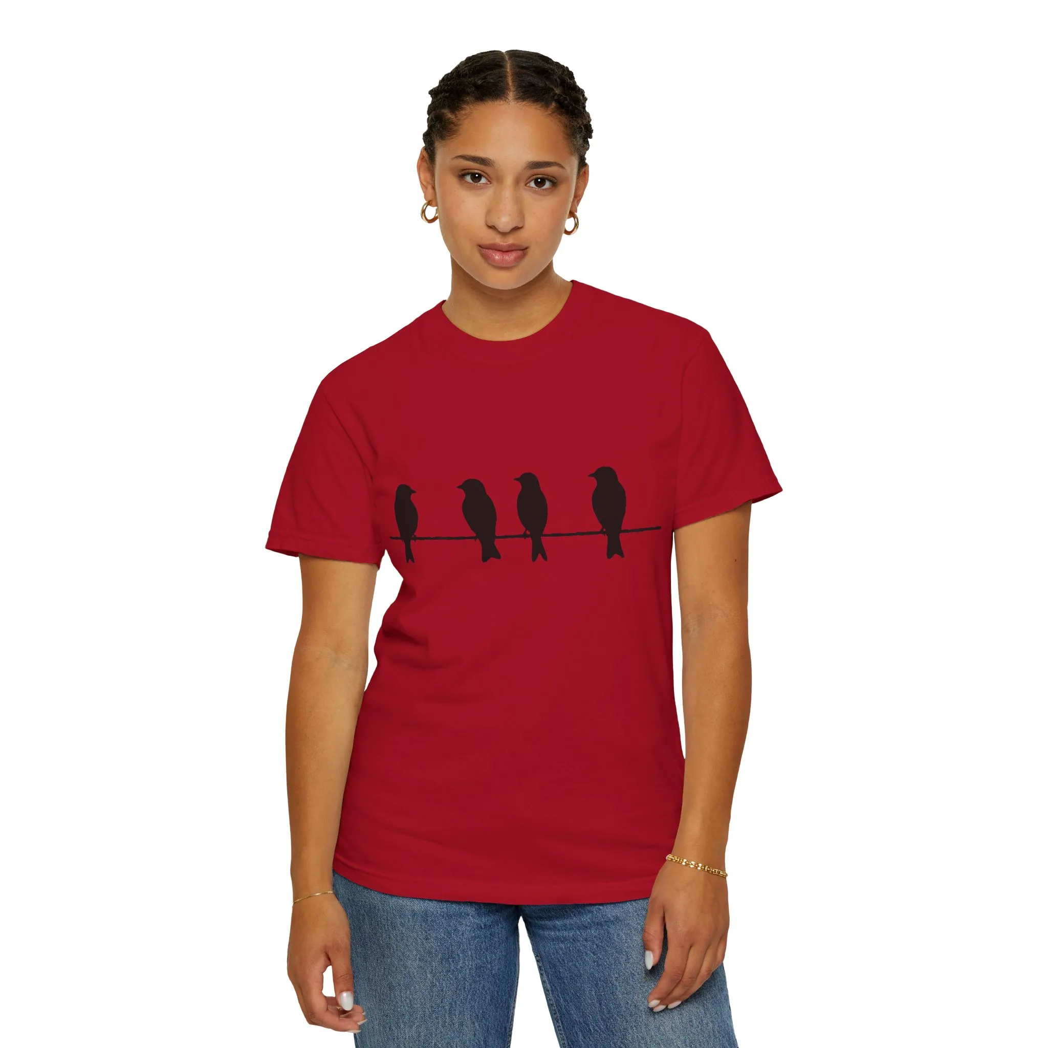 Minimalist Bird Silhouette Unisex T-Shirt - Image 4