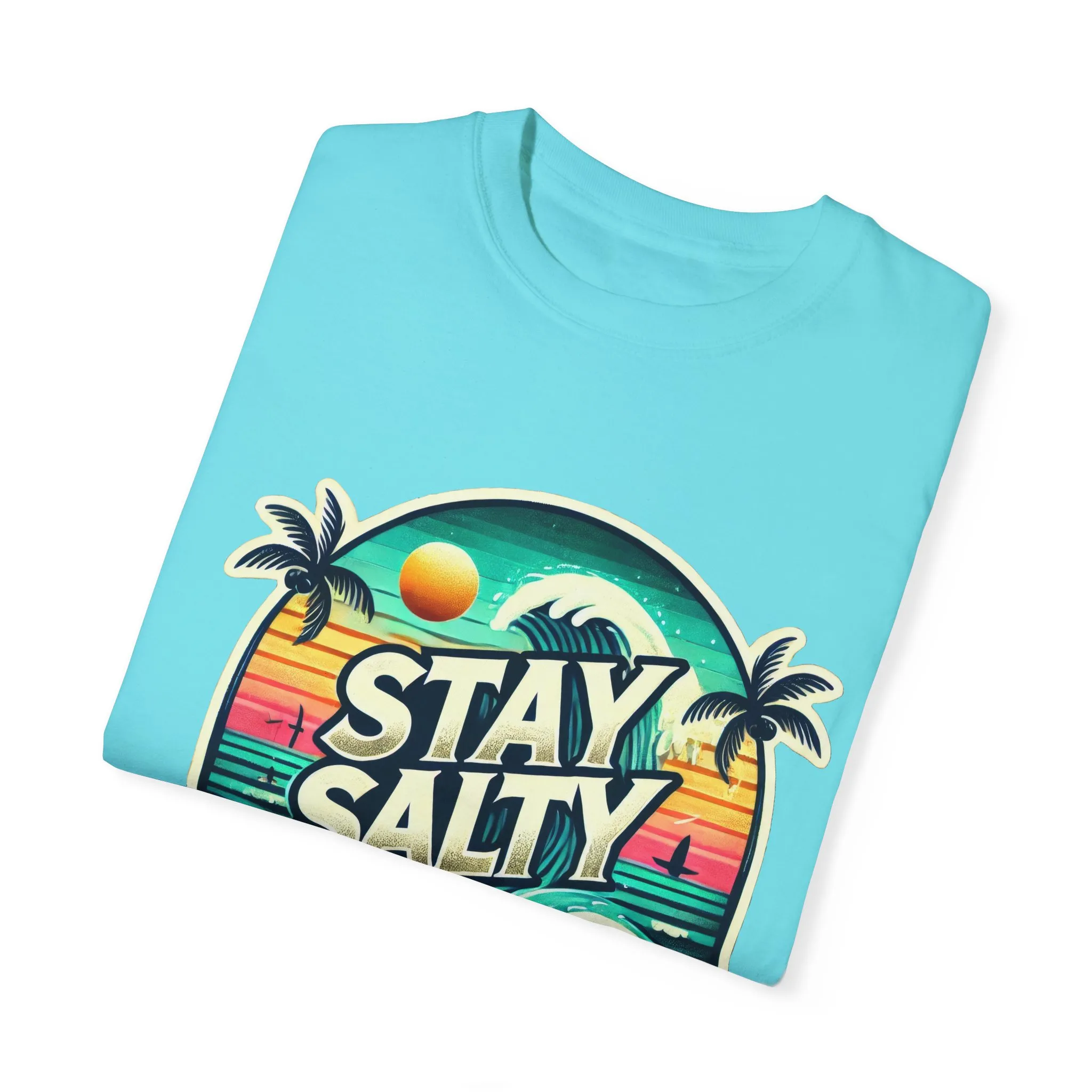 Stay Salty Unisex Garment-Dyed T-Shirt – Perfect for Beach Lovers & Summer Vibes - Image 22