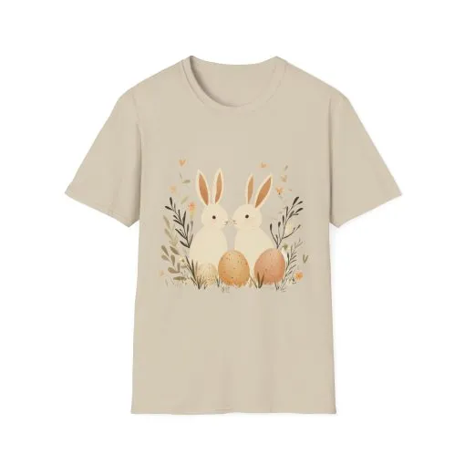 Easter Bunny Graphic Unisex Softstyle T-Shirt - Image 9