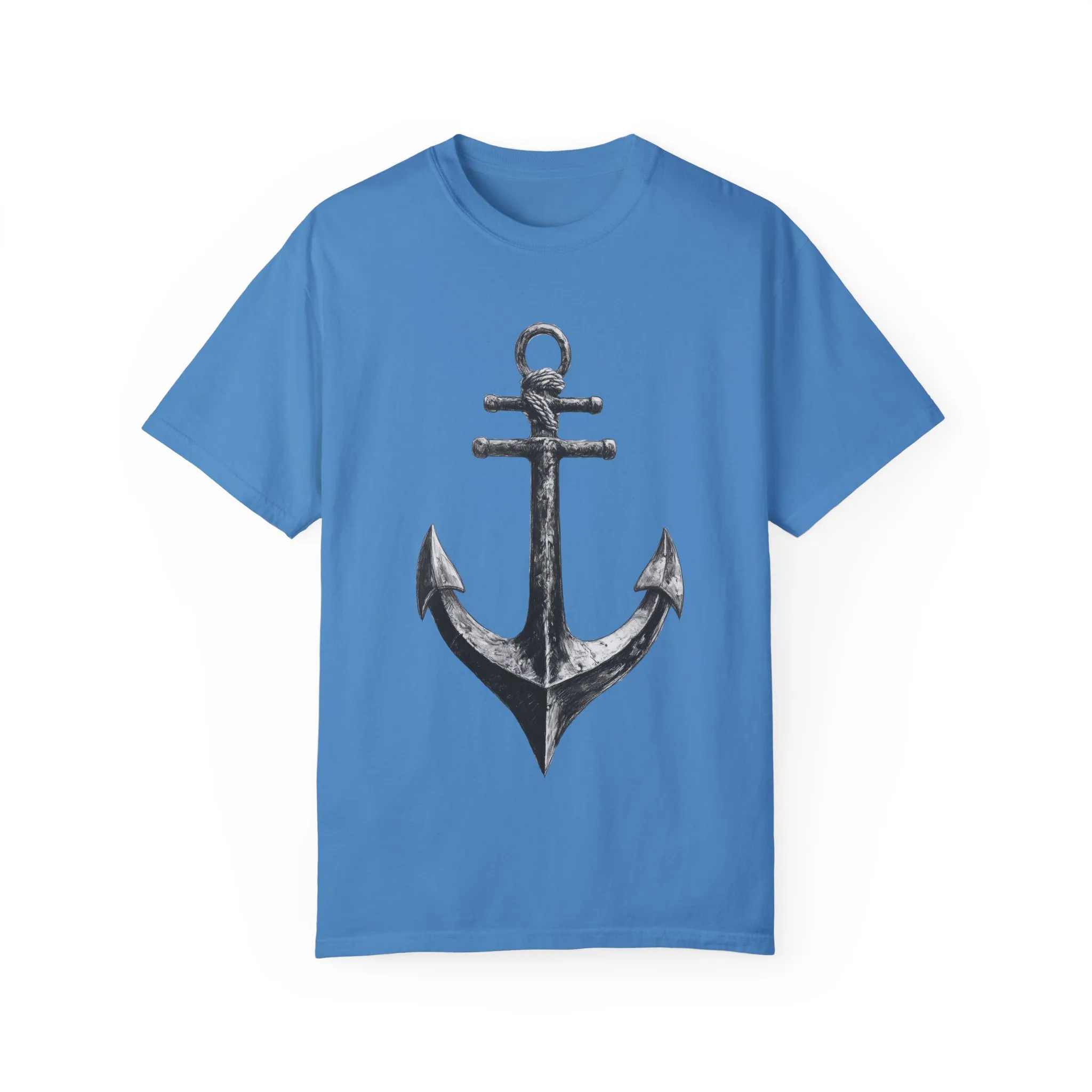 Nautical Anchor Unisex Garment-Dyed T-shirt | Casual Marine Style Wear - Image 37