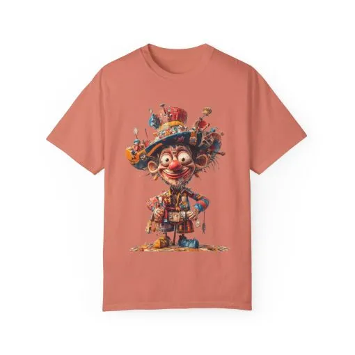 Whimsical Artist Unisex Garment-Dyed T-Shirt - Colorful Character Design - Image 10