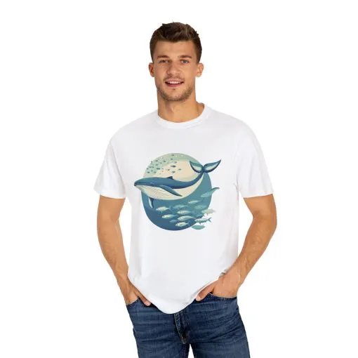 Whale Watching Unisex Garment-Dyed T-Shirt | Ocean Lover's Tee - Image 7