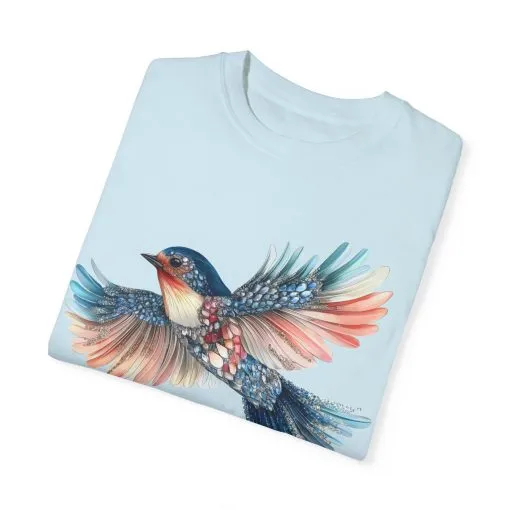 Colorful Bird Art Unisex T-Shirt - Nature-Inspired Garment-Dyed Tee - Image 18