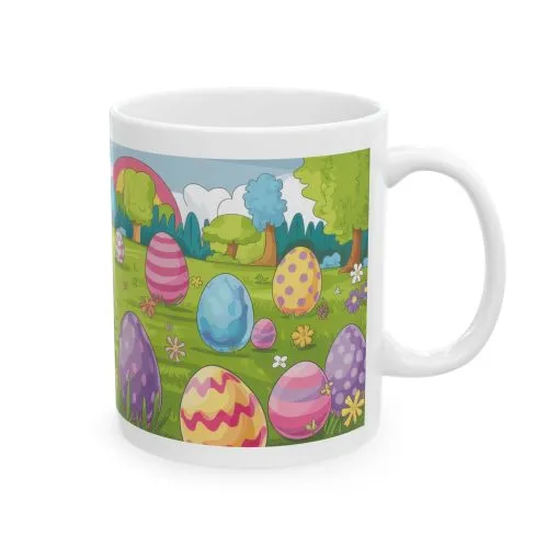 Easter Bunny Ceramic Mug - Colorful Spring Design for Holiday Celebrations - Image 4