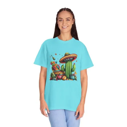 Vibrant Cactus Fiesta T-Shirt - Unisex Garment-Dyed Tee for Summer Celebrations - Image 40
