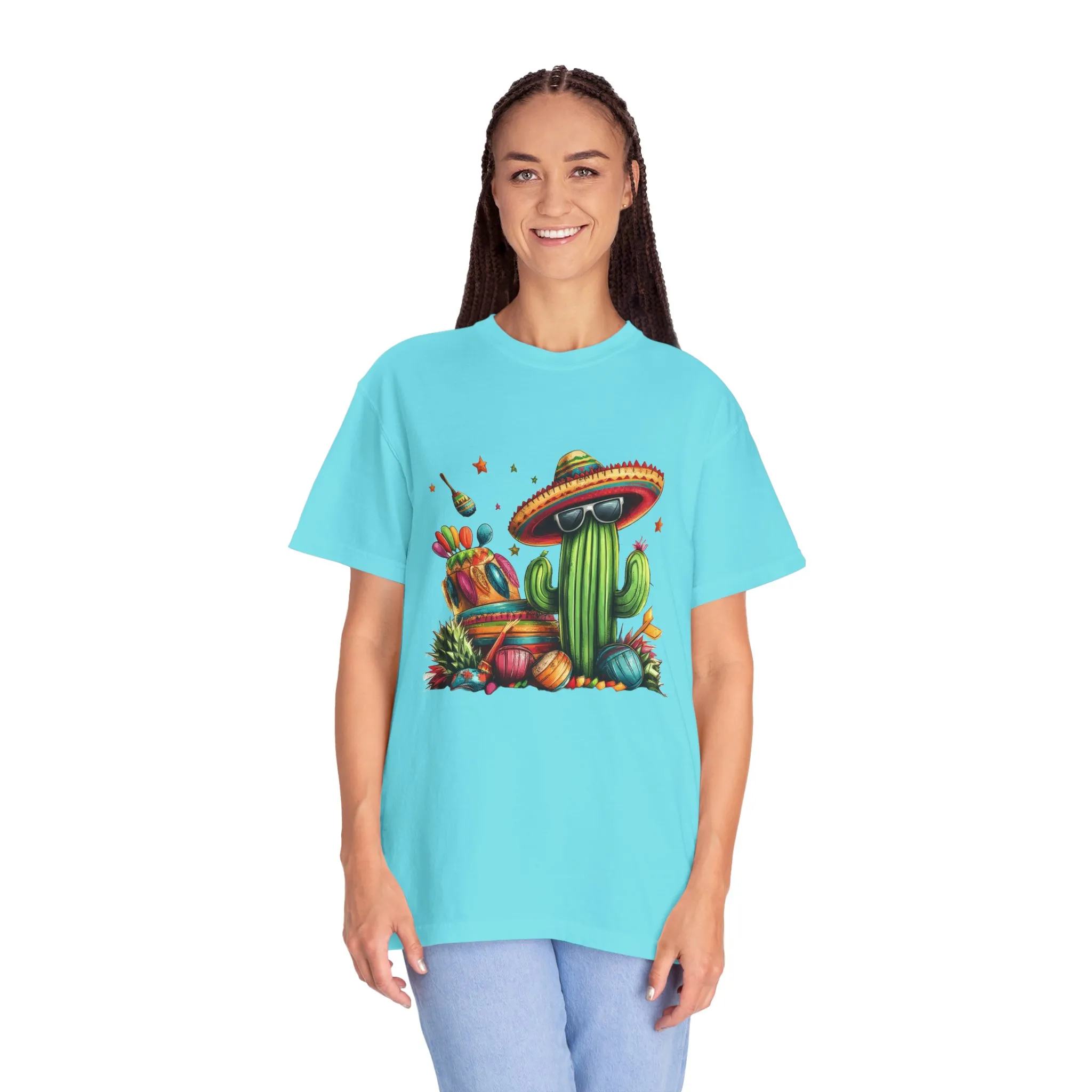 Vibrant Cactus Fiesta T-Shirt - Unisex Garment-Dyed Tee for Summer Celebrations - Image 40