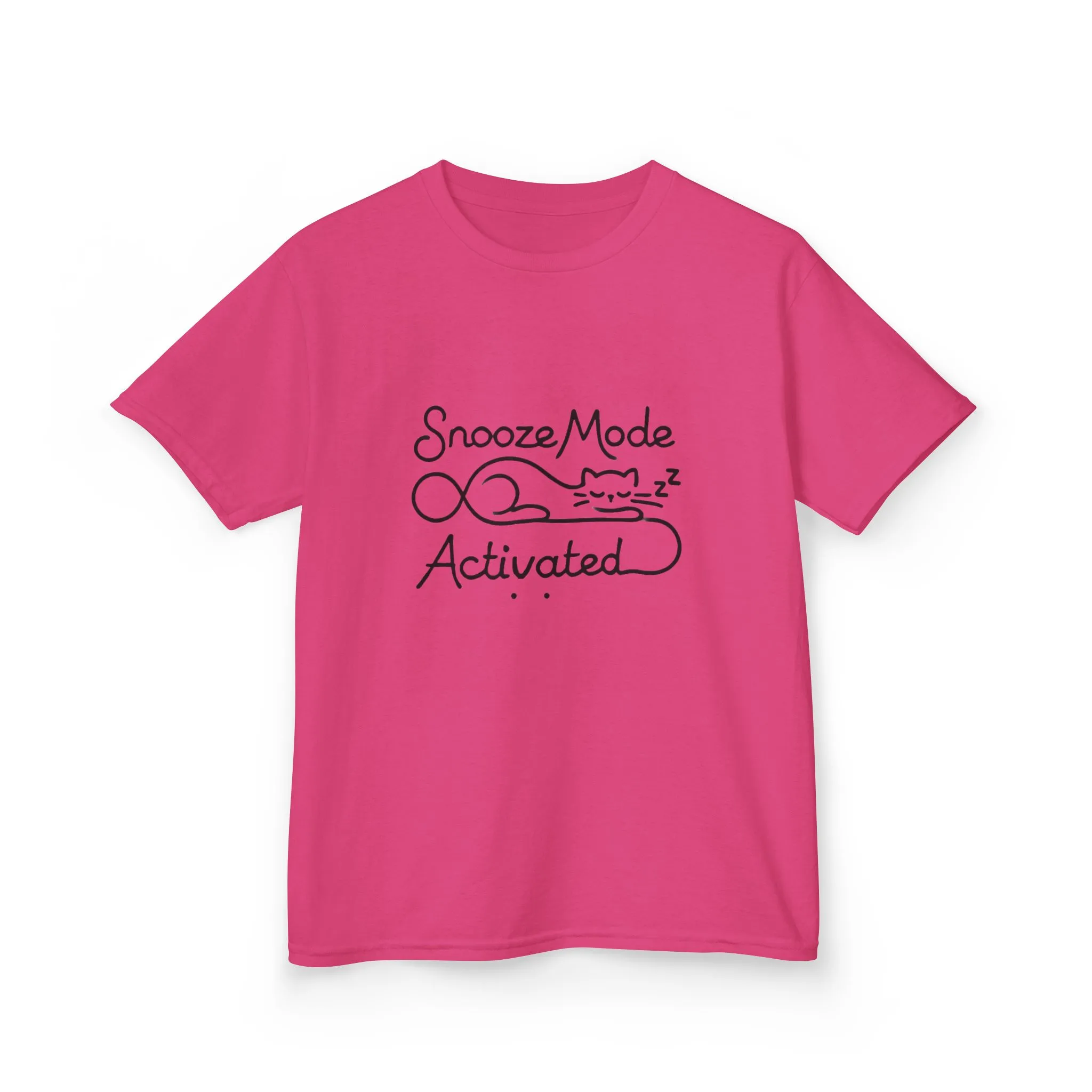 Kids 'Snooze Mode Activated' Heavy Cotton Tee - Fun Sleepy T-Shirt for Boys and Girls - Image 54