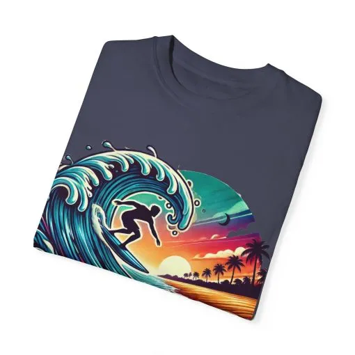 Ride the Tide Unisex Garment-Dyed T-shirt - Surfing Inspired Graphic Tee - Image 30