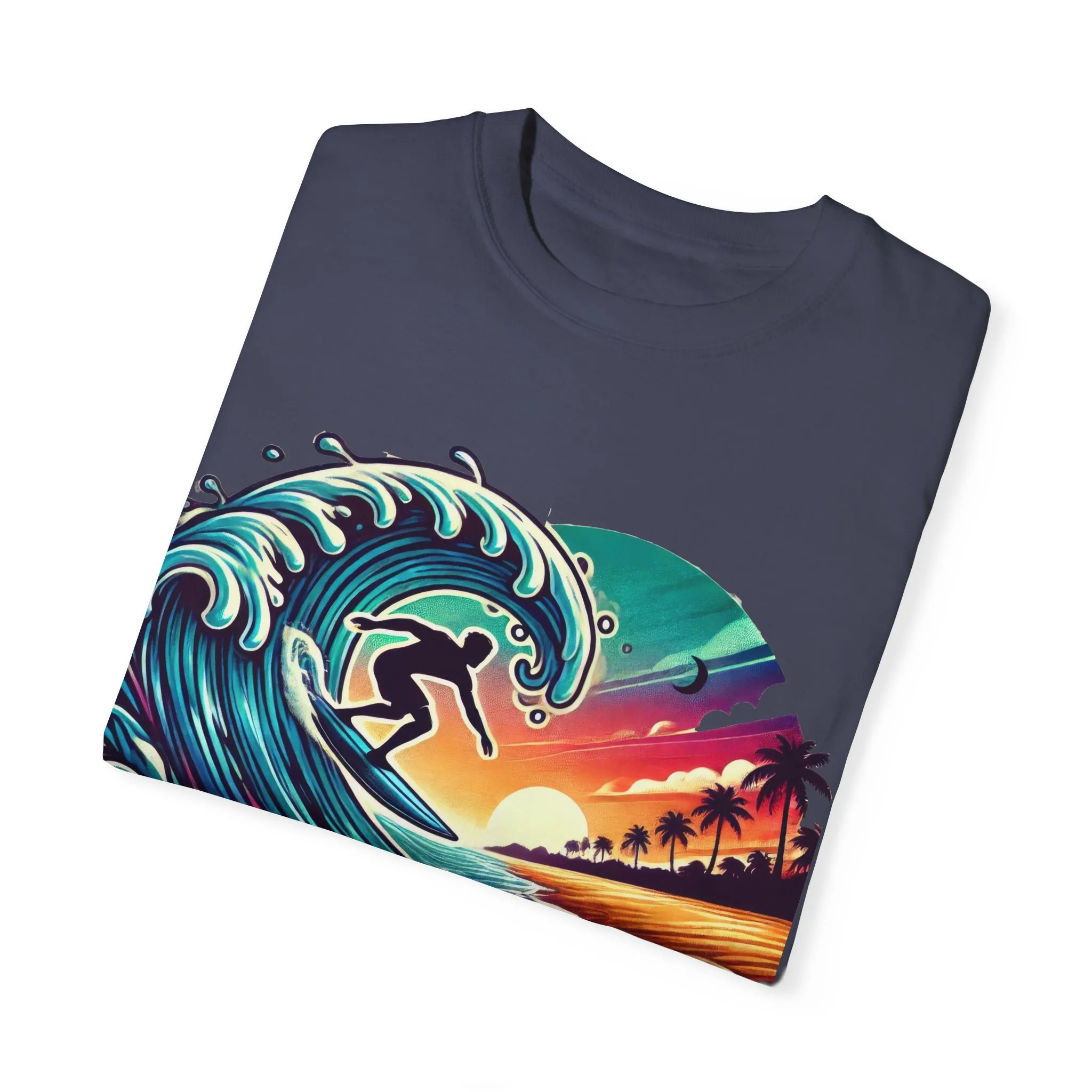 Ride the Tide Unisex Garment-Dyed T-shirt - Surfing Inspired Graphic Tee - Image 30