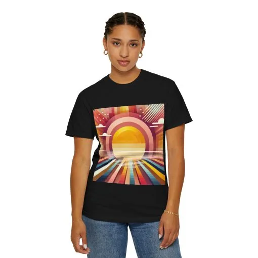 Retro Sunset Unisex T-Shirt - Beach Vibes Tee for Summer Adventures - Image 24