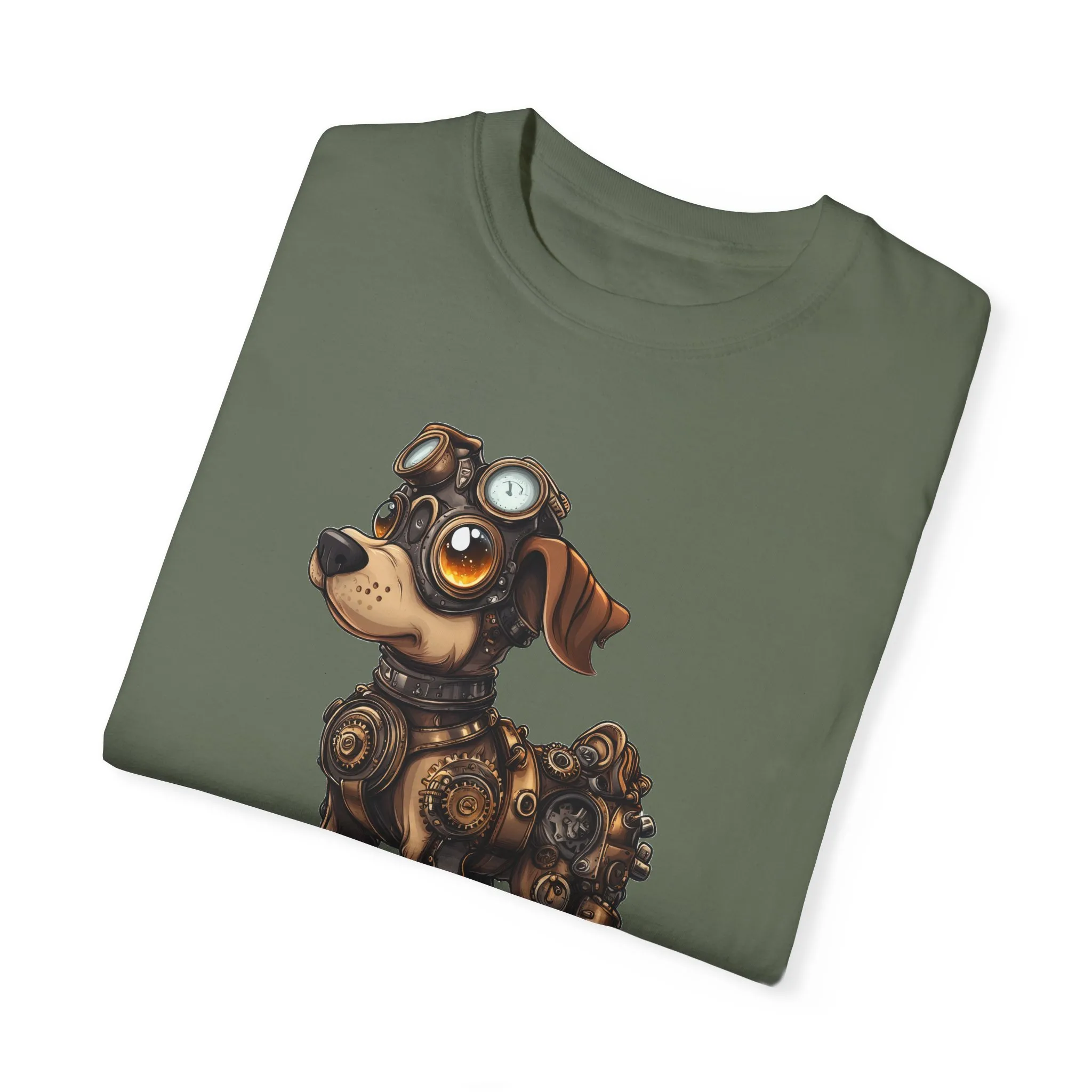 Steampunk Dog Unisex Garment-Dyed T-Shirt - Image 26