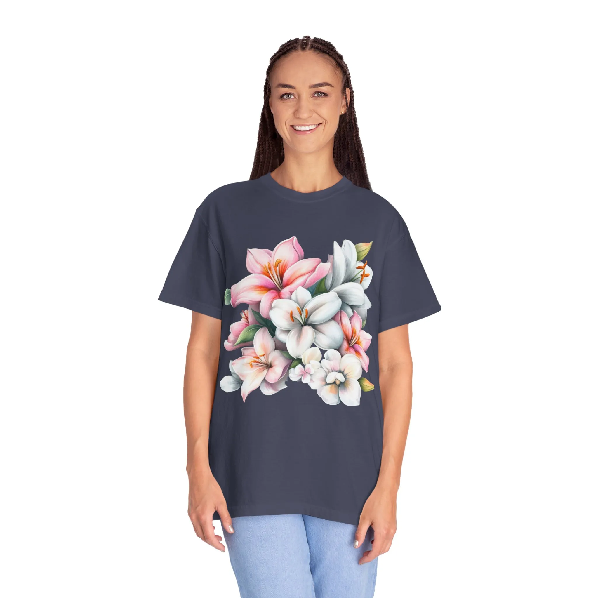 Floral Elegance Unisex Garment-Dyed T-Shirt - Perfect for Spring Celebrations - Image 40