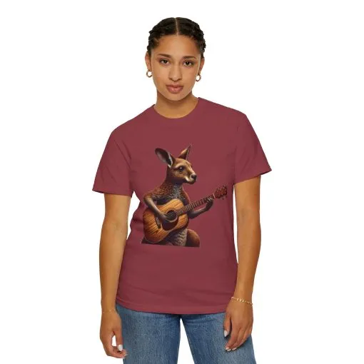 Cool Kangaroo Playing Guitar Unisex T-Shirt - Unique Gift for Music Lovers - Image 40