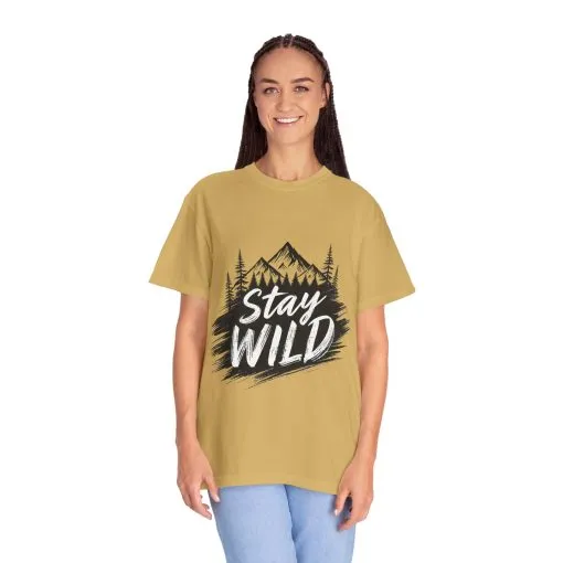 Stay Wild Unisex Garment-Dyed T-Shirt for Adventure Lovers - Image 24