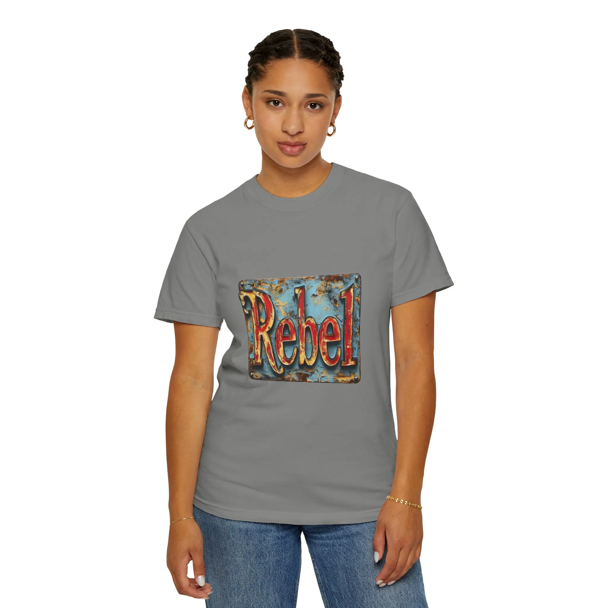 Rebel Unisex Garment-Dyed T-Shirt - Vintage Style Graphic Tee - Image 36