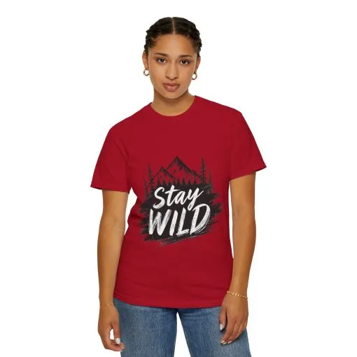 Stay Wild Unisex Garment-Dyed T-Shirt for Adventure Lovers - Image 60