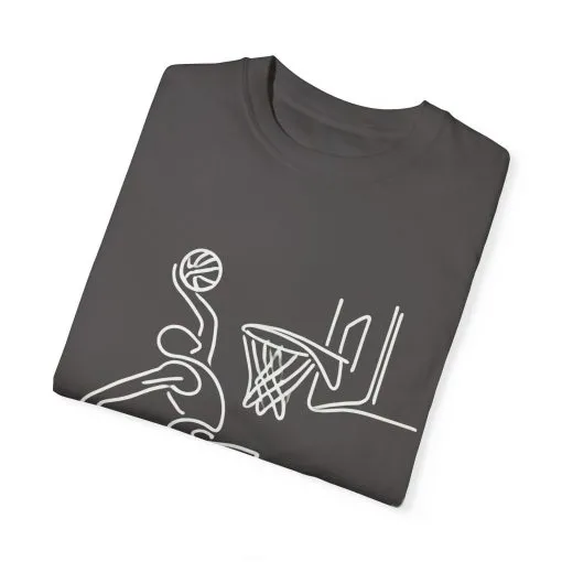 Unisex Basketball Outline T-shirt - Sporty Graphic Tee for Athletes - Image 22