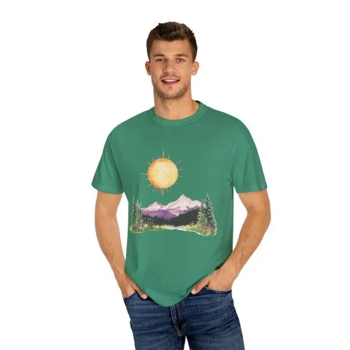 Sunrise Mountain Unisex T-shirt - Nature Lovers Tee - Image 23