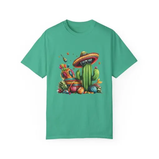 Vibrant Cactus Fiesta T-Shirt - Unisex Garment-Dyed Tee for Summer Celebrations - Image 33