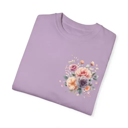 Floral Unisex Garment-Dyed T-shirt - Soft Summer Vibes - Image 34