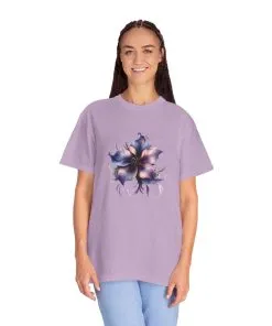 Floral Unisex Garment-Dyed T-Shirt - Vibrant Flower Design for Nature Lovers