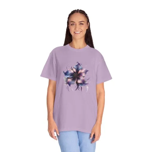 Floral Unisex Garment-Dyed T-Shirt - Vibrant Flower Design for Nature Lovers